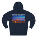 City Skyline Hoodie — Colorful New York Nightscape Fleece Pullover