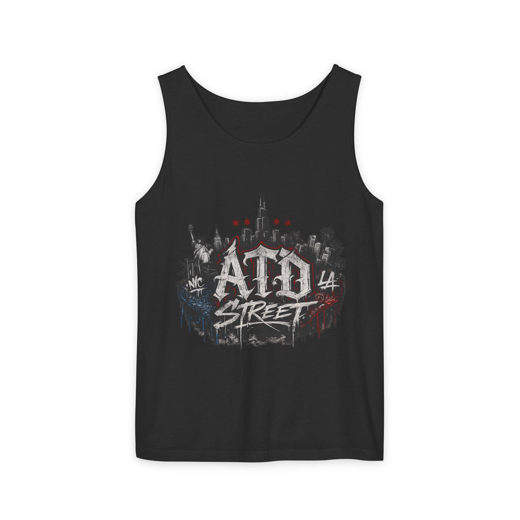 ATD Street Tank Top — Austin Skyline Graffiti Tank