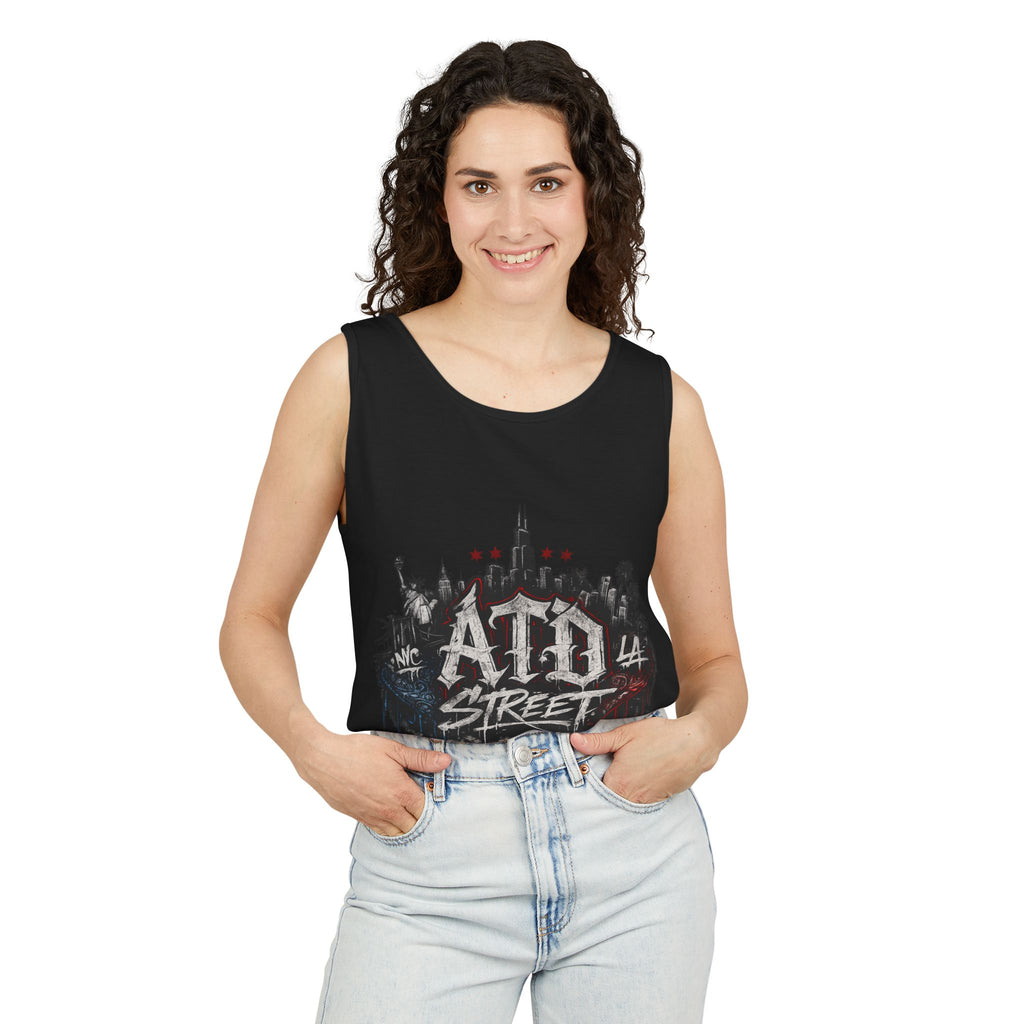 ATD Street Tank Top — Austin Skyline Graffiti Tank