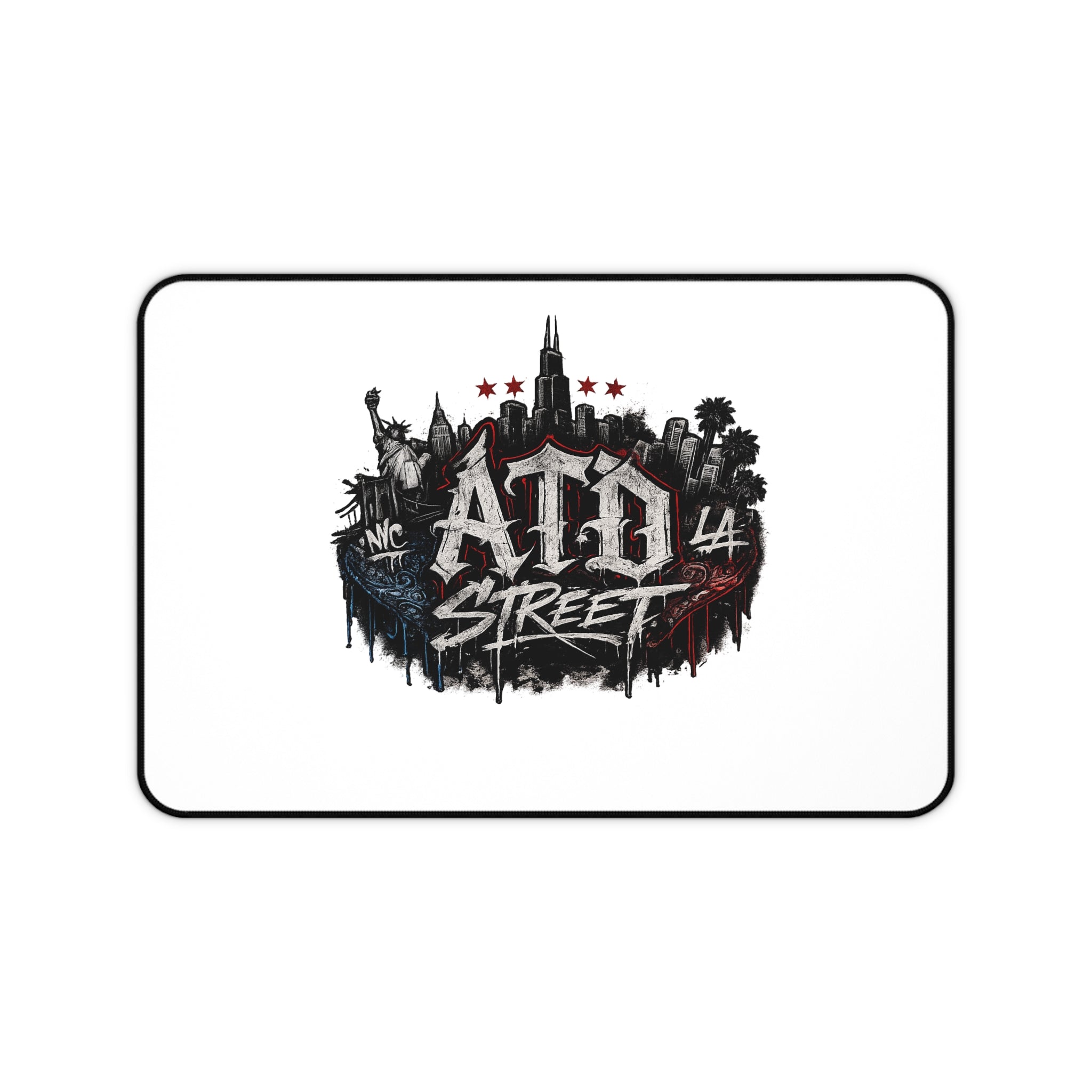 Street City Desk Mat — ATD Street Graffiti Skyline Gaming Mouse Pad