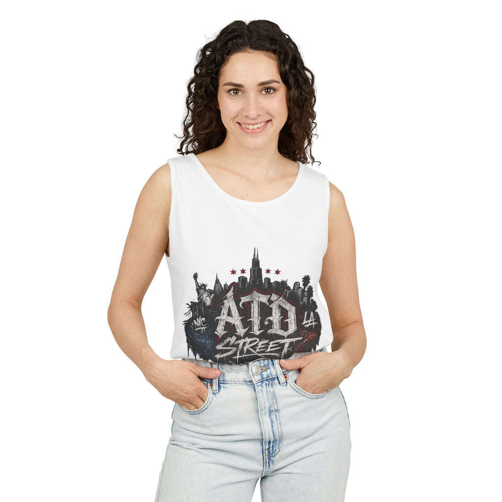 ATD Street Tank Top — Austin Skyline Graffiti Tank