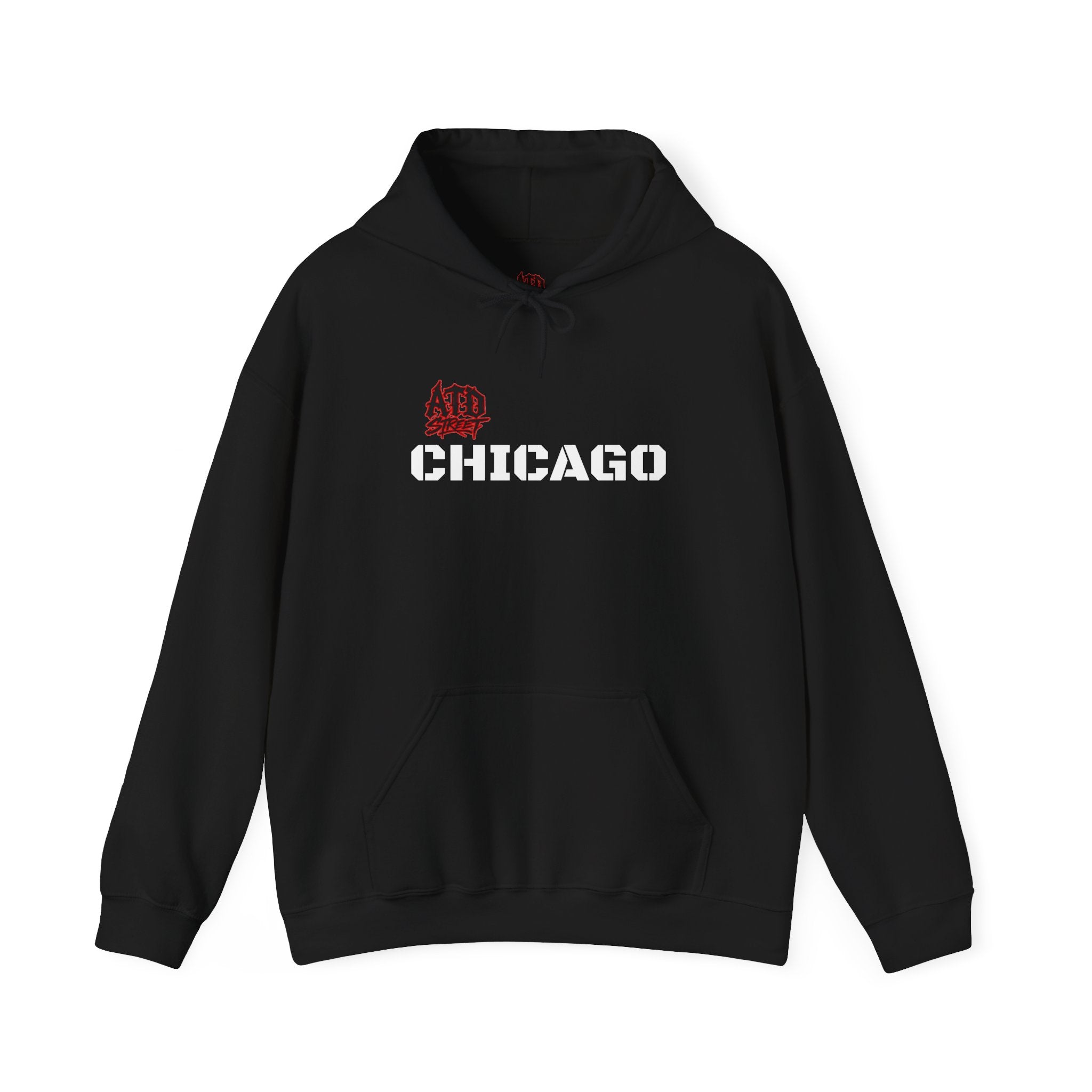 ATD Street Hoodie — Red Graffiti Logo Pullover