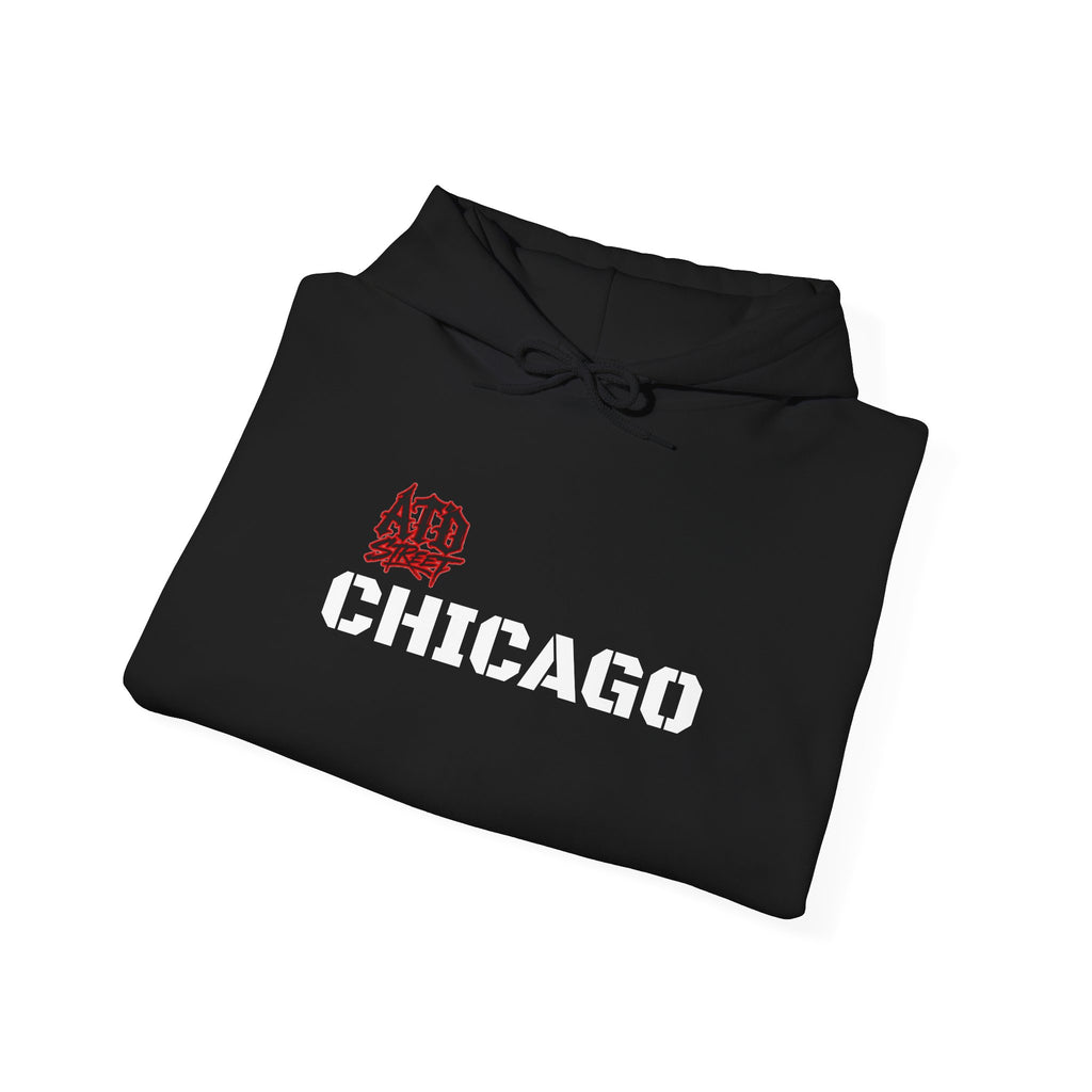 ATD Street Hoodie — Red Graffiti Logo Pullover