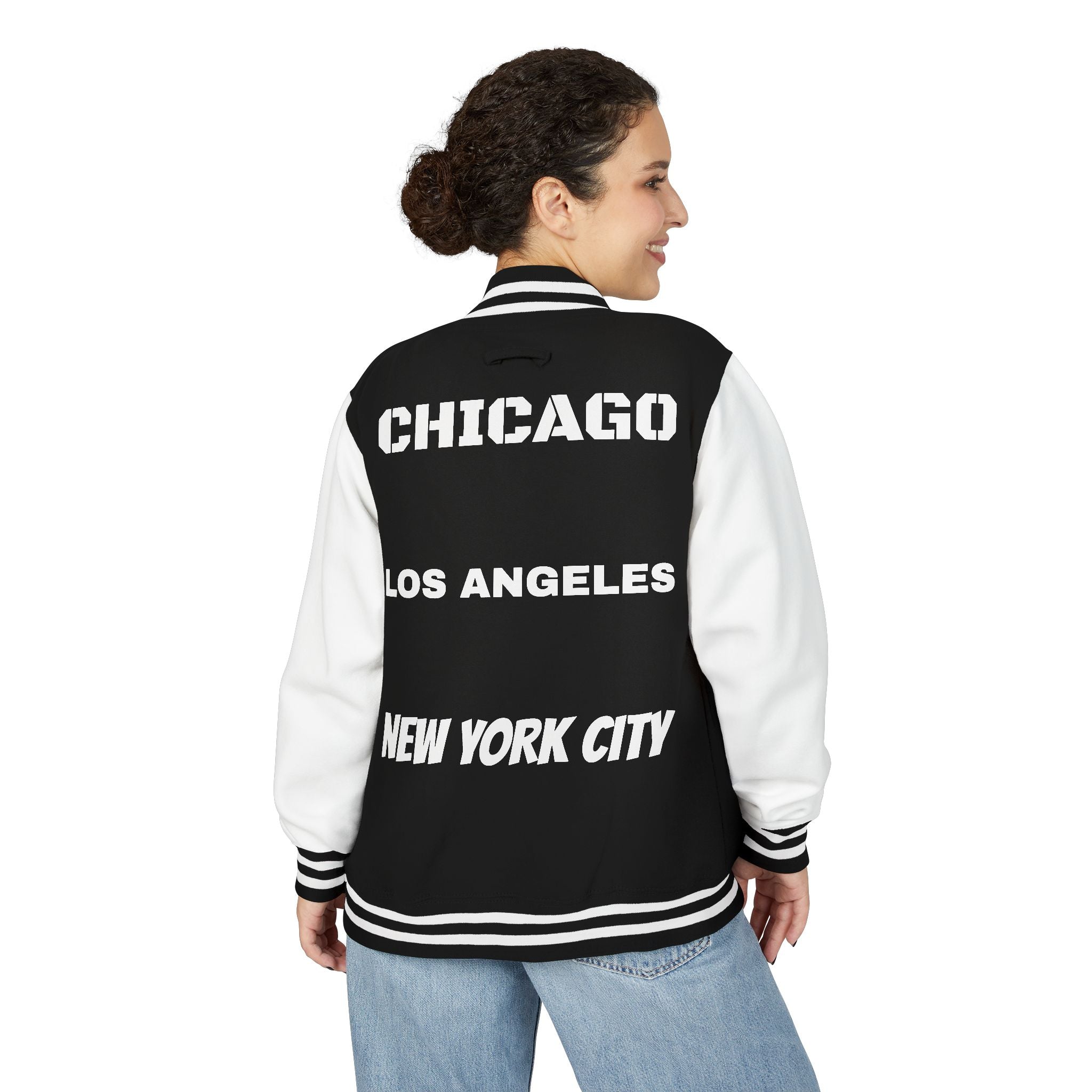 Letterman Jacket — Vintage 'ATD' Crest with Chicago • Los Angeles • New York City Cities